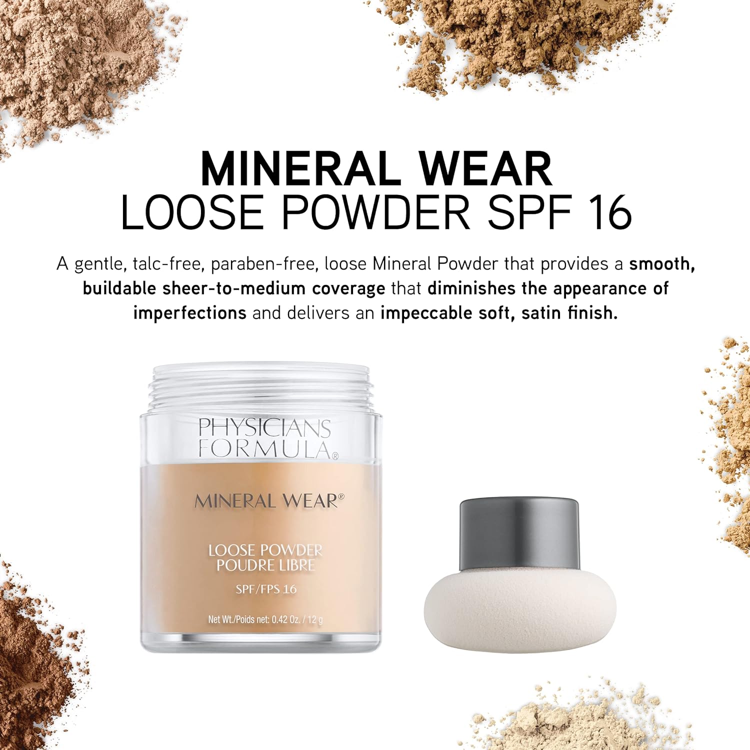 Physicians Formula Mineral Wear Talc-Free Loose Powder SPF 16 Creamy Natural, Dermatologist Tested, Clinicially Tested - Image 2